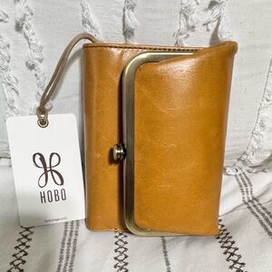 HOBO Caramel Leather Wallet